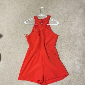 Women’s red romper